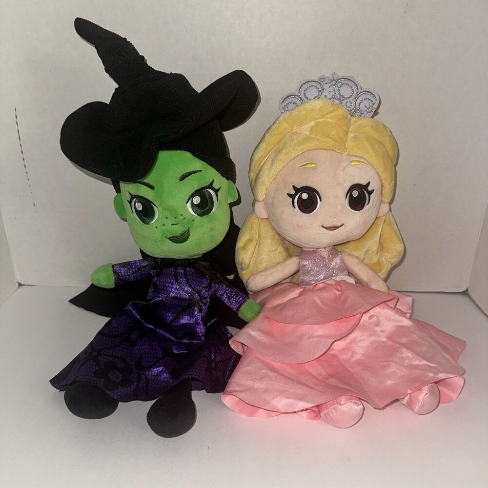 Universal Wicked Elphaba & Princess Plush Doll Lot 2025 Just Play